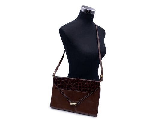 GIANFRANCO FERRE Borsa a Tracolla Vintage in Pelle Col. Marrone M