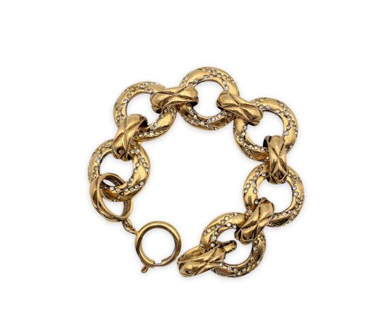 CHANEL Bracciale Vintage in Metallo Col. Oro Matelasse