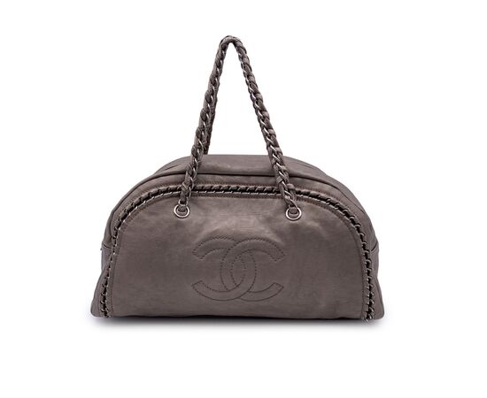 CHANEL Borsa a Mano in Pelle Col. Marrone Chain Around M