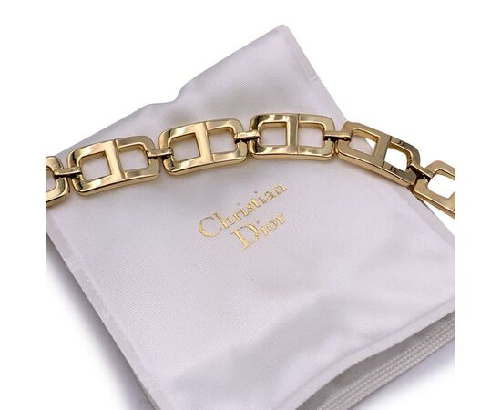 DIOR Bracciale Vintage in Metallo Col. Oro Monogramme