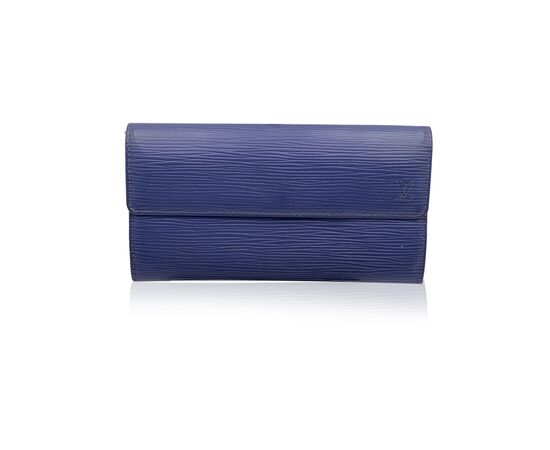 LOUIS VUITTON Portafoglio in Pelle Col. Blu Sarah M