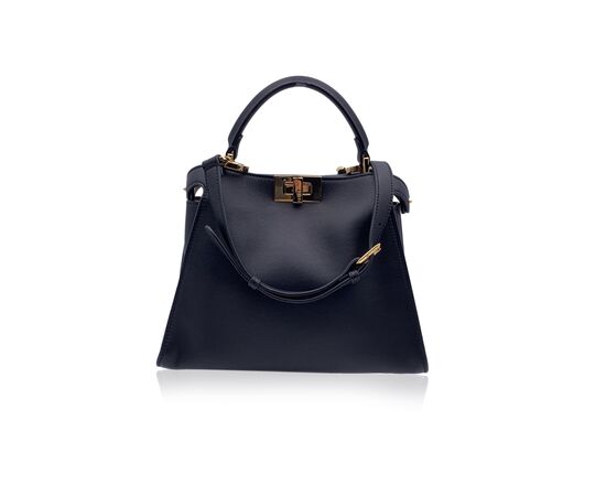 FENDI Borsa a Mano in Pelle Col. Nero Peekaboo Essentially S