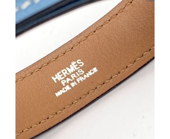 HERMES Bracciale in Pelle Col. Blu