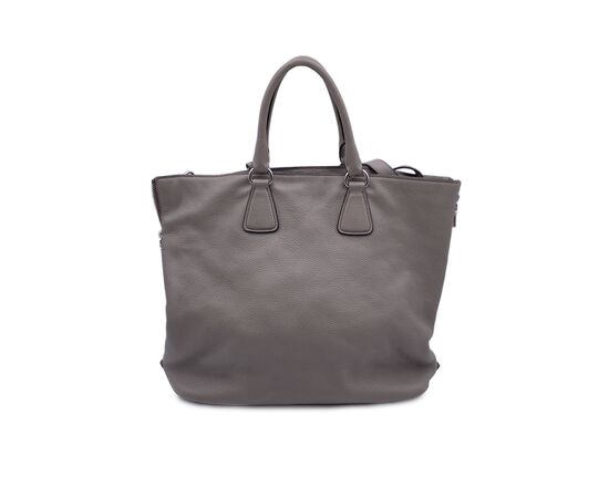 PRADA Borsa Shopper in Pelle Col. Grigio BN2419 M