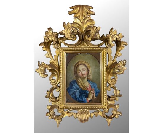 Madonna in preghiera – dipinto ad olio su rame 