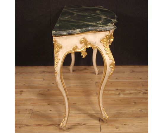 Console in lacquered and gilded wood from 20th century