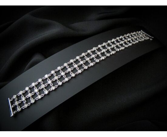 Bracciale  a  maglia  morbida   con   Diamanti   3.5  ct.