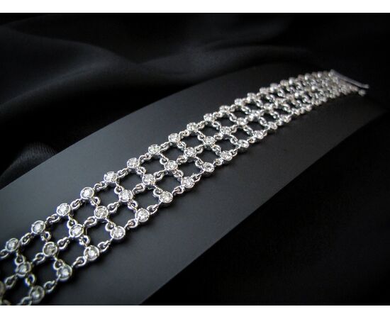 Bracciale  a  maglia  morbida   con   Diamanti   3.5  ct.