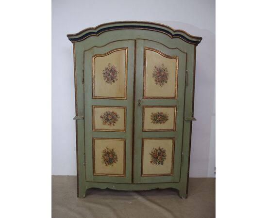 ARMADIO A DUE PORTE LACCATO STILE PIEMONTESE EPOCA 700 cm L146xP60xH222