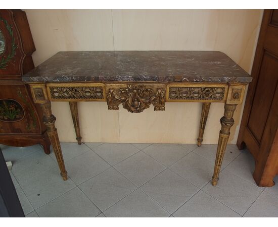 CONSOLE STILE LUIGI XVI EPOCA 700 cm L130x63xH90