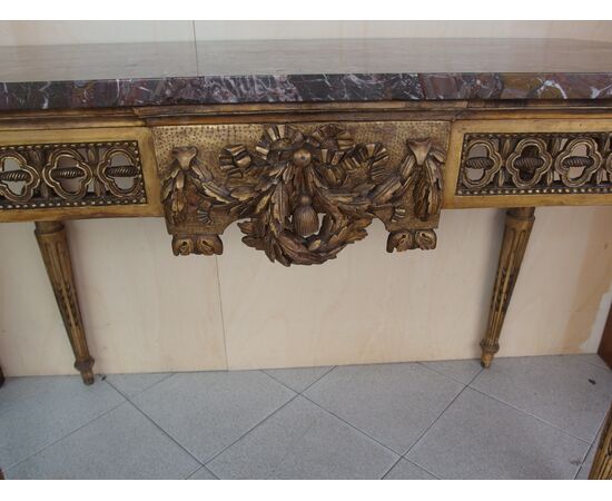 CONSOLE STILE LUIGI XVI EPOCA 700 cm L130x63xH90