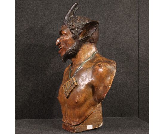 French terracotta sculpture from the 19th century, the God Pan