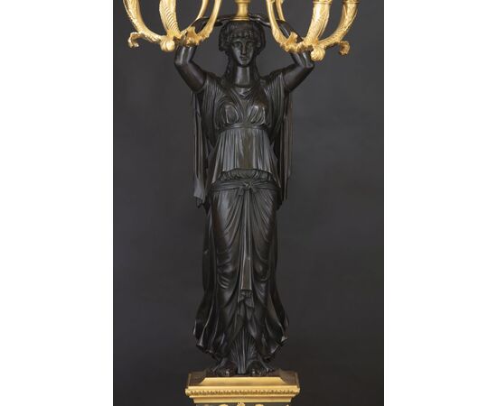 Coppia di candelabri stile Impero