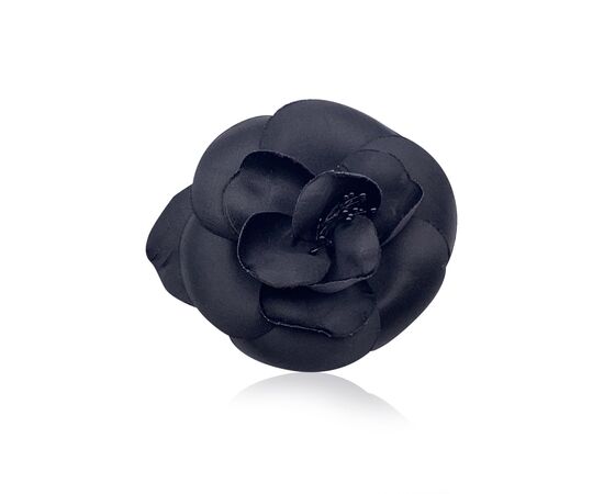 CHANEL Spilla Vintage in Tela Col. Nero Camellia