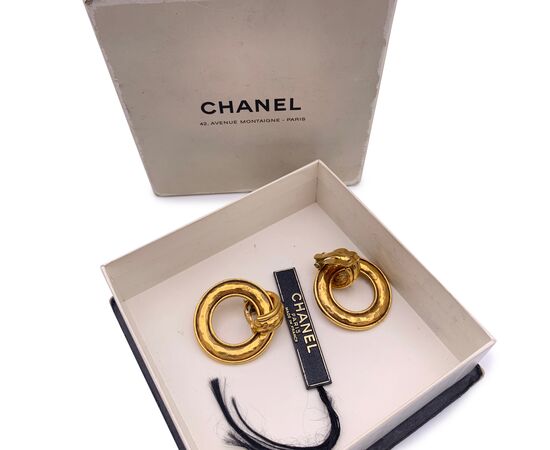 CHANEL Orecchini Vintage in Metallo Col. Oro