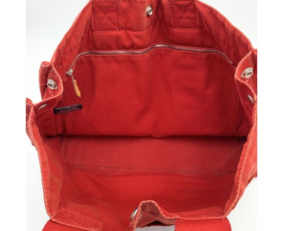 HERMES Borsa Shopper Vintage in Cotone Col. Rosso Fourre-Tout M