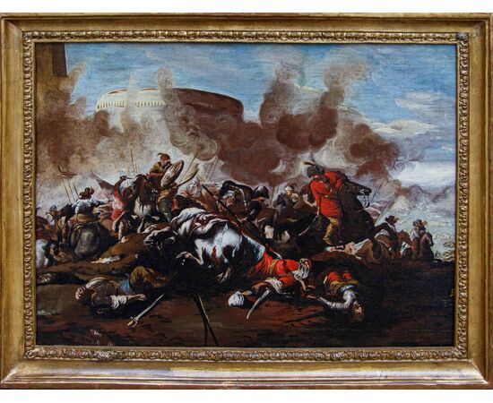 Scuola napoletana del XVII secolo, Scene di battaglia tra cristiani e turchi