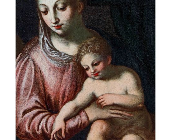 Ambito di Prospero Fontana (Bologna, 1512 – Bologna, 1597), Sacra famiglia con San Giovannino