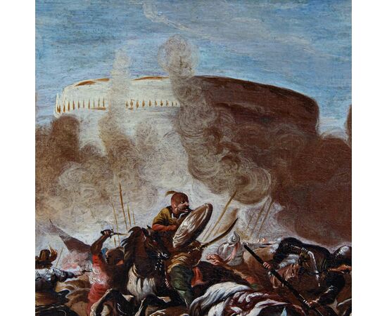 Scuola napoletana del XVII secolo, Scene di battaglia tra cristiani e turchi
