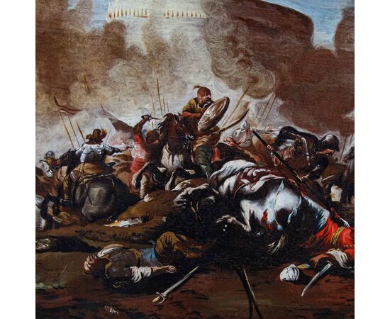 Scuola napoletana del XVII secolo, Scene di battaglia tra cristiani e turchi
