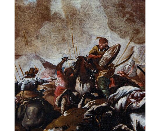 Scuola napoletana del XVII secolo, Scene di battaglia tra cristiani e turchi