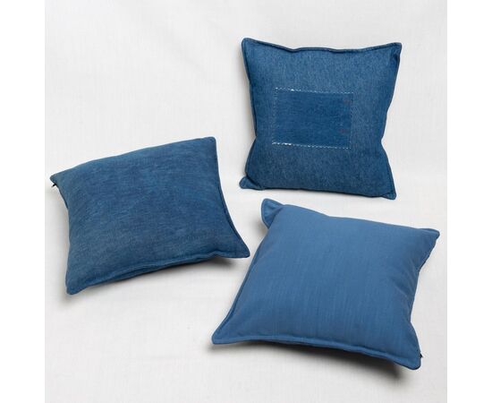 Set di tre cuscini "casual" in blue-jeans - B/2442.