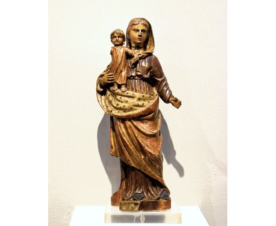 Madonna col Bambino. scultura lignea policroma