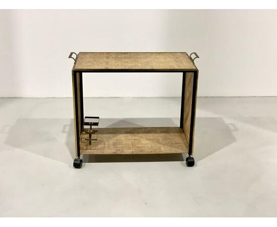 Willy Rizzo Bamboo & Brass Trolley, 1970s