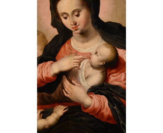 Madonna con Bambino e tre angeli, Hendrick van Balen (Anversa 1575 – 1632) bottega