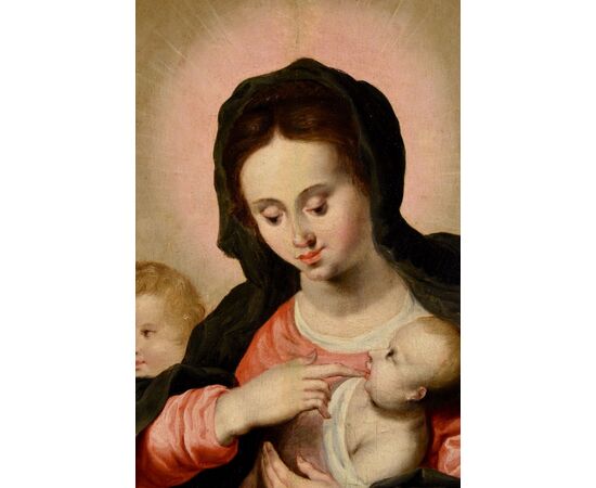 Madonna con Bambino e tre angeli, Hendrick van Balen (Anversa 1575 – 1632) bottega