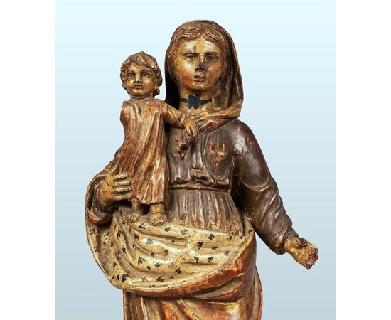 Madonna col Bambino. scultura lignea policroma