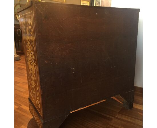 Credenza olandese stile Impero 1700 riccamente intarsiata