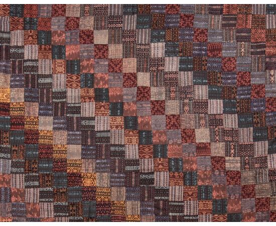 Copriletto con "patchwork" di IKAT - B/126.