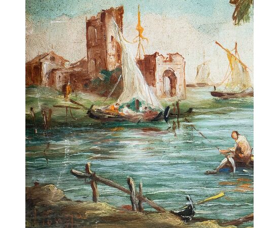 Lucia Ponga degli Ancillo (Venezia 1887 - 1966) - Venezia, vedute di fantasia.
