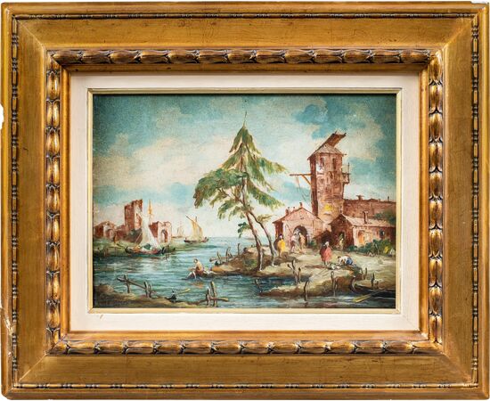Lucia Ponga degli Ancillo (Venezia 1887 - 1966) - Venezia, vedute di fantasia.