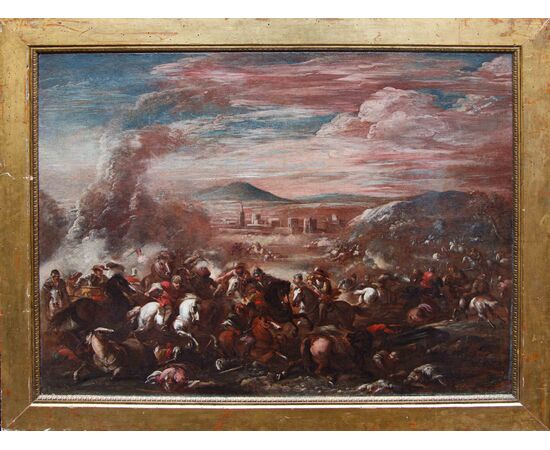 Francesco Monti, detto il Brescianino delle Battaglie (Brescia, 1646 – Piacenza, 1703), Scena di battaglia