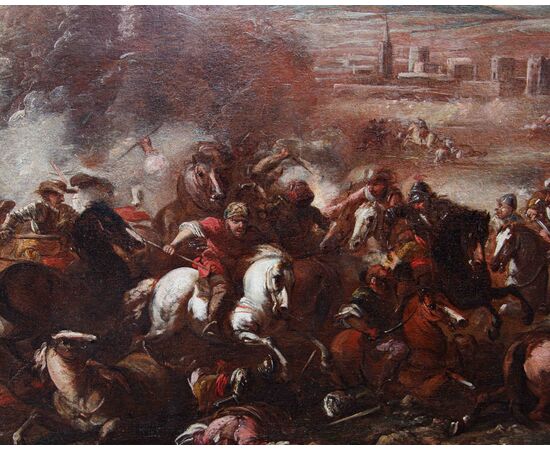 Francesco Monti, detto il Brescianino delle Battaglie (Brescia, 1646 – Piacenza, 1703), Scena di battaglia