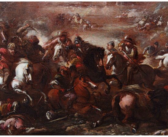 Francesco Monti, detto il Brescianino delle Battaglie (Brescia, 1646 – Piacenza, 1703), Scena di battaglia