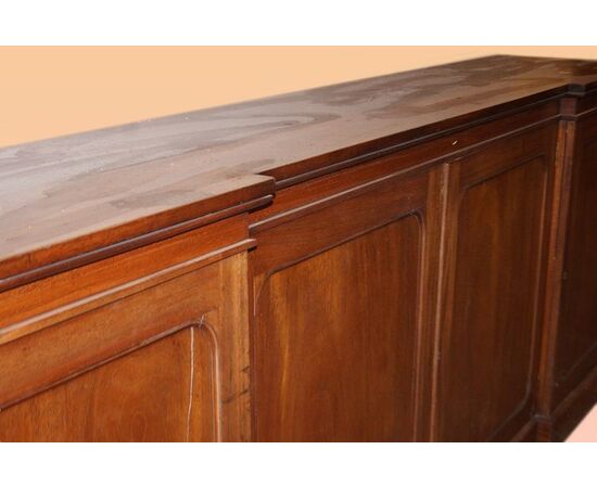 Credenza servante inglese stile Vittoriano del 1800 in legno di mogano 2 metri e 80 4 ante