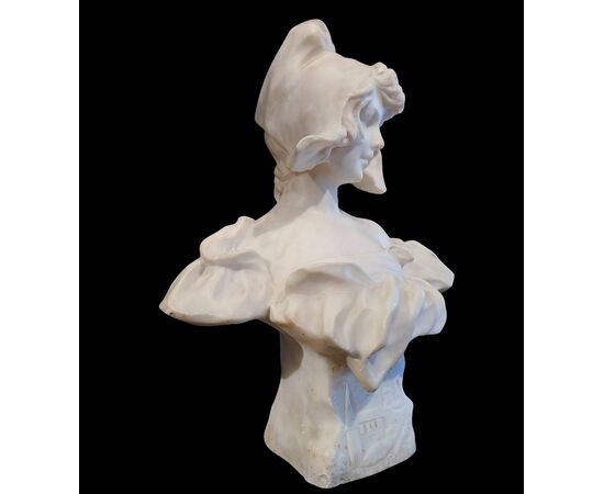 BUSTO DI GIOVANE RAGAZZA - ALABASTRO - JEAN LOUIS GREGOIRE ( 1840 - 1890)