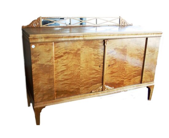 Credenza in betulla Svedese di fine 1800 stile Liberty