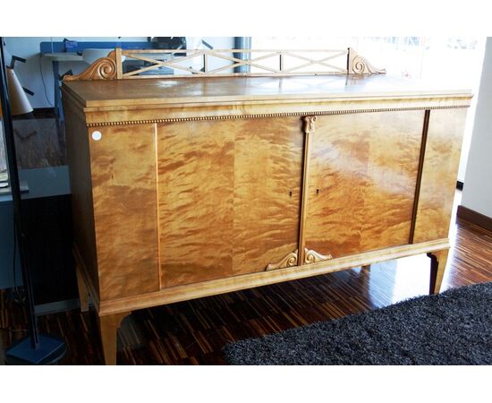 Credenza in betulla Svedese di fine 1800 stile Liberty