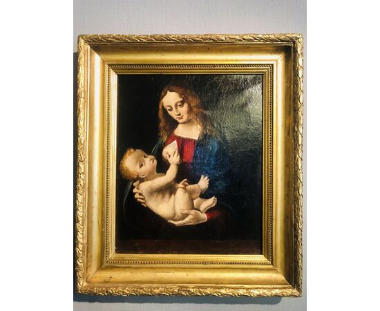 Madonna del late, olio su tela del '700