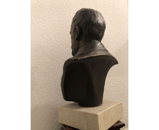 Busto di bronzo "Louis Pasteur", di A. GAUDEZ