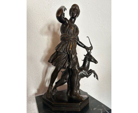 Scultura di Bronzo "DIANA" dell'Ottocento