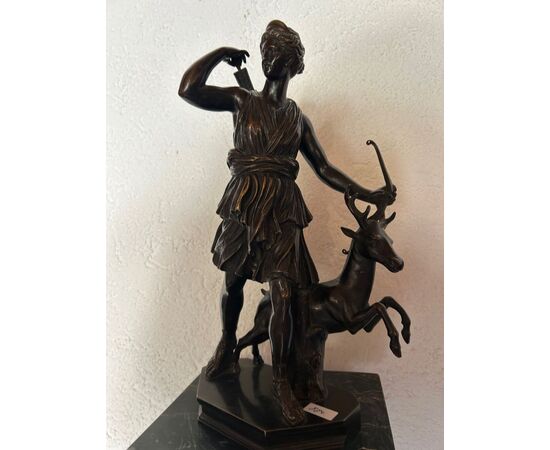 Scultura di Bronzo "DIANA" dell'Ottocento