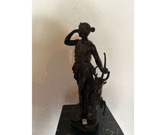 Scultura di Bronzo "DIANA" dell'Ottocento