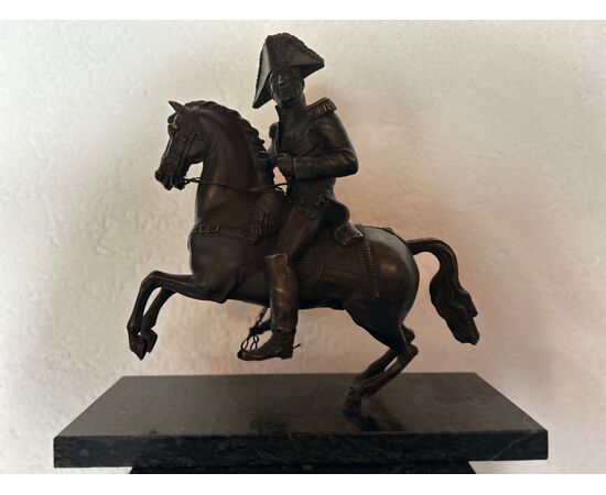 Gernerale francaise su un cavallo, bronzo dell'Ottocento