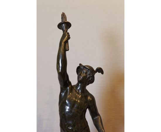 Statua di bronzo "HERMES", dell'Ottocento