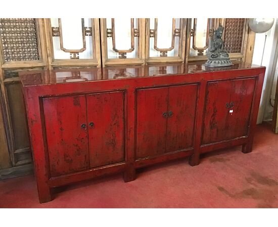 Grande credenza rossa